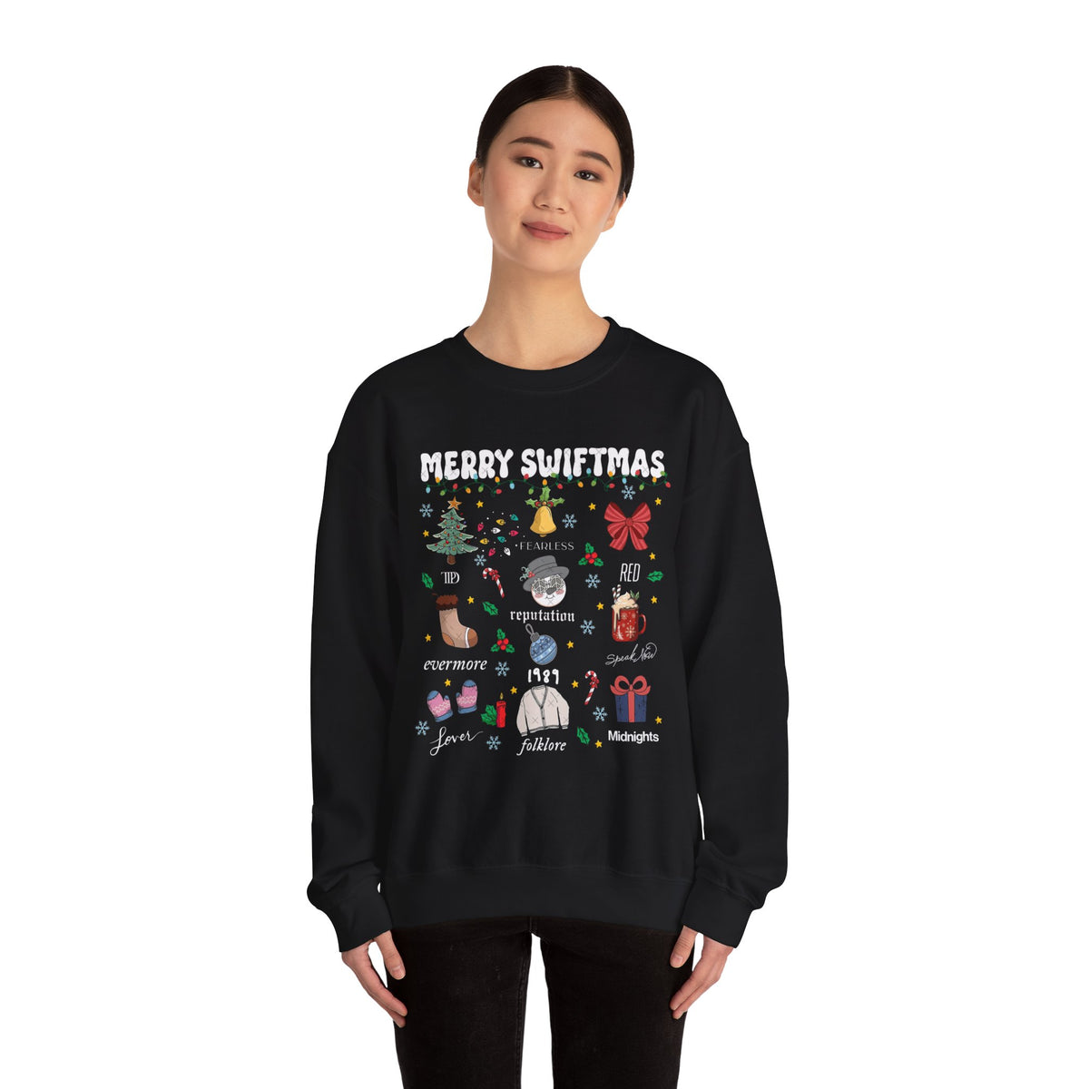 Merry Swiftmas Eras Holiday Crewneck